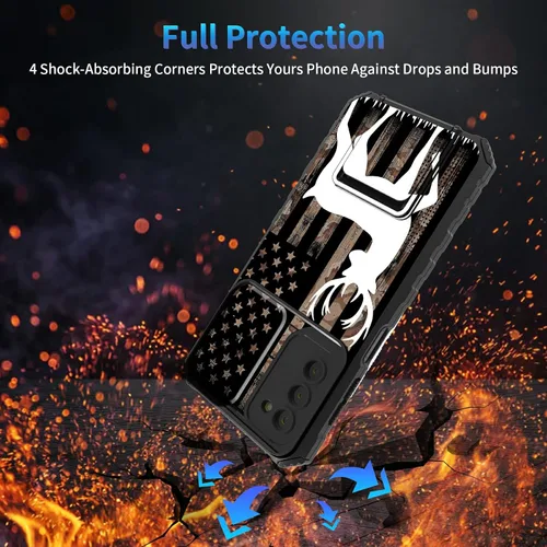 Miniatura 840 de Funda para Samsung Galaxy S22 Ultra 5G, Galaxy S22 Ultra con cubierta de cámara deslizante, funda resistente de doble capa con función atril Black