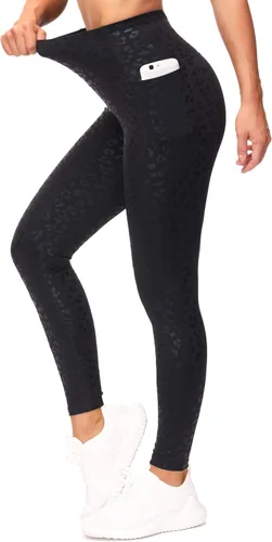 Miniatura 2 de The GYM People - Leggings de entrenamiento con control de abdomen y bolsillos pantalones de yoga atléticos de cintura alta para mujeres que corren