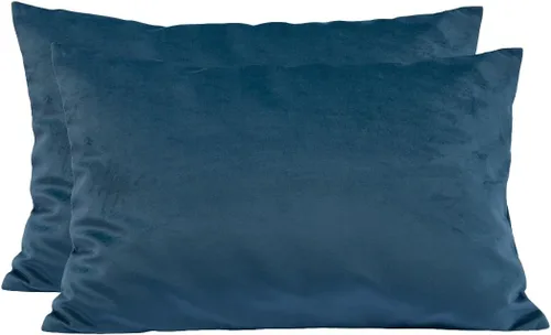 Miniatura 78 de TangDepot - Funda de almohada lisa de terciopelo, funda de cojín supersuave de lujo, muchas opciones de colores y tamaños