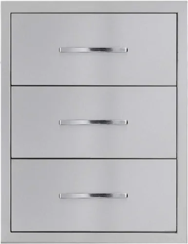 Miniatura 8 de Cajones de cocina de acero inoxidable de 18 pulgadas de ancho x 15 pulgadas de alto x 23 pulgadas de profundidad, cajones de barbacoa, montaje