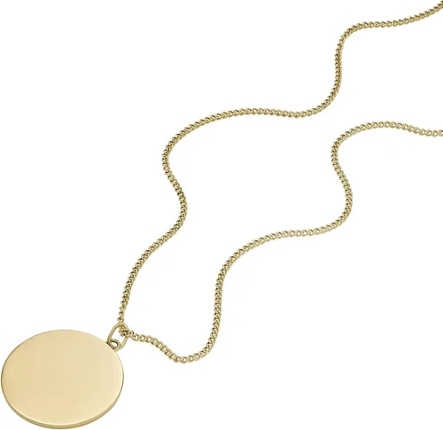 Miniatura 3 de Fossil Collar de cadena con dije de acero inoxidable grabado chapado para mujer