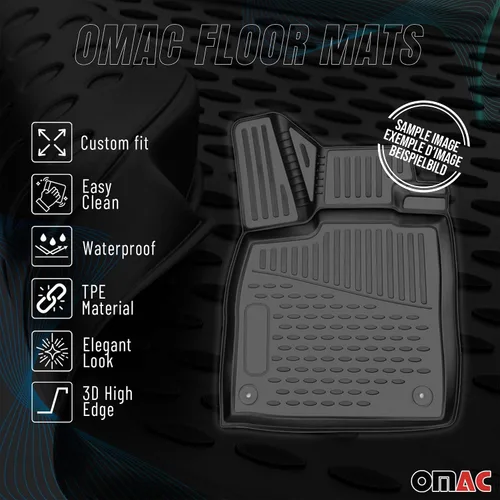Miniatura 2 de OMAC Alfombrillas de piso para Kia Soul EV 2015-2019, alfombrillas para automóvil para todo clima, 3D, ajuste personalizado, alfombrilla de goma
