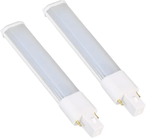 SATZOL Paquete de 2 bombillas LED G23 de 5 W, en forma de U, 2 pines PL CFL PLS-9W de repuesto, 5.3 pulgadas de longitud, luz blanca diurna 500 lm,