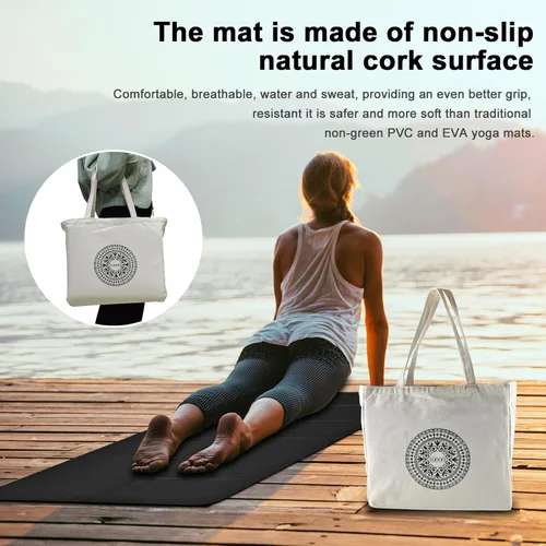 Miniatura 6 de iodoo Esterilla de yoga plegable de 72 pulgadas de largo x 32 pulgadas de ancho x 0.32 pulgadas, extra gruesa y ancha, alfombrilla de yoga plegable