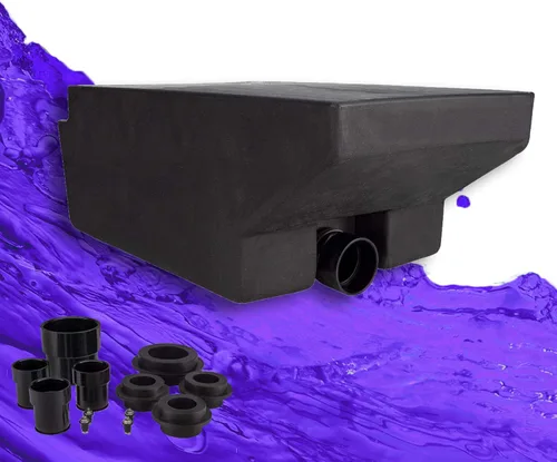 RecPro Tanque de retención RV de 27 galones 33 1/2 x 19 x 12 3/4 pulgadas | 2034 | Agua residual negra | Incluye kit de accesorios | Fabricado en