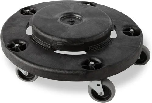 Rubbermaid Commercial Products BRUTE Dolly Black se adapta a contenedores BRUTE de 20 galones, 32 galones, 44 galones y 55 galones, para