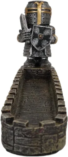 Miniatura 5 de Ebros Gift Anime Chibi Medieval Caballero de la Cruz Templario Cruzado en Castillo Fortaleza Guarnición Paseo Cuenca de incienso Soporte Quemador