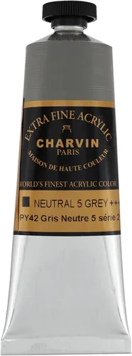 Miniatura 151 de Charvin Pintura acrílica profesional extrafina – verde absenta, tubo de 2.1 fl oz, pigmentos de triple fresado, resistente a la luz, pinturas