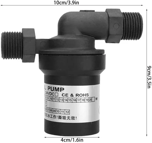 Miniatura 7 de Bomba de agua solar, bomba de agua solar de alta temperatura sin escobillas de 24 V CC, eléctrica portátil para calentador de agua, para industria