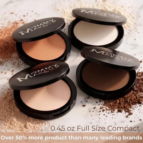 Miniatura 5 de Mineral Dual Powder - Base mineral prensada 4 en 1 con SPF 15 para un brillo impecable, sin aceite, sin talco, sin gluten, 0.45 onzas