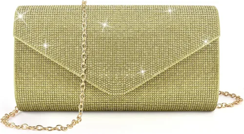 Miniatura 13 de PACETAP Bolsos de mano con diamantes de imitación para mujer, bolsos de noche con purpurina brillante para fiesta de los años 20, boda, compromiso