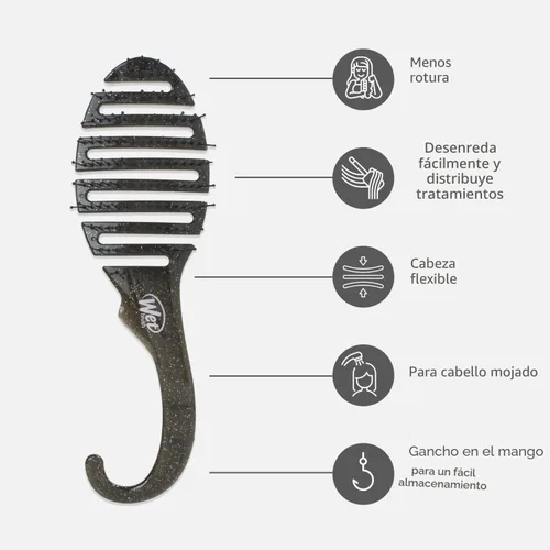 Miniatura 4 de Wet Brush Cepillo de ducha desenredante para el cabello – Cerdas exclusivas IntelliFlex ultra suaves – Minimiza el dolor y protege contra puntas