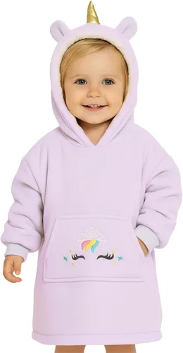 Miniatura 8 de Manta para niños de 3 a 10 años, divertida manta con capucha para niños, sudadera con capucha, sudadera cómoda de gran tamaño para niños, niñas