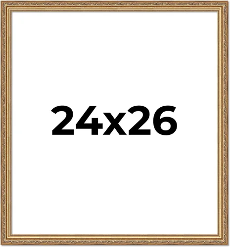 Miniatura 306 de Poster Palooza Marco de fotos de madera maciza ornamentada dorada de 3 x 3 pulgadas, ancho de moldeo de 1.25 pulgadas, con plexiglás acrílico UV
