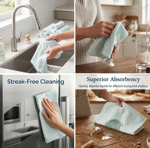 Miniatura 265 de Urban Villa Toallas de cocina 100% algodón para cocina (juego de 6) 20"x30" toallas de cocina altamente absorbentes, juego de ropa de cocina