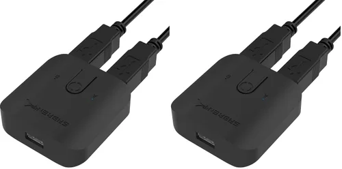 Miniatura 9 de SABRENT Interruptor de uso compartido USB 2.0 para múltiples computadoras y periféricos Indicadores de dispositivo LED (USB-SW20) Negro