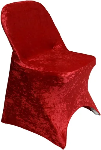 Miniatura 9 de YOUR CHAIR COVERS - Funda para silla plegable de terciopelo y elastano - Blush, funda de cojín tapizada plegable y elástica para silla tapizada
