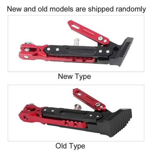 Miniatura 6 de KIMISS Soporte lateral de pie ajustable para NMAX, para NMAX 155 2015-2016 y NMAX 125, soporte de estacionamiento rojo
