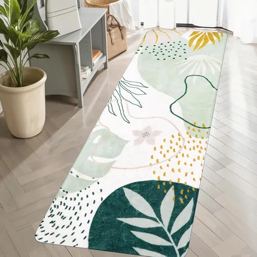 Miniatura 44 de Lahome Alfombra de pasillo rosa - Alfombra de 2x7, alfombra antideslizante lavable para baño, alfombra ligera para piso, alfombras para pasillo