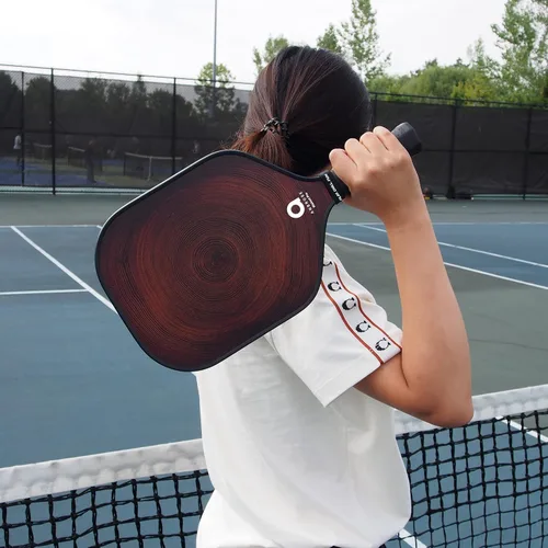 Miniatura 5 de A. Anbrose Pickleball Paddle Forma de paleta extra ancha Aprobado por USAPA Cara de fibra de carbono Núcleo de panal de polipropileno