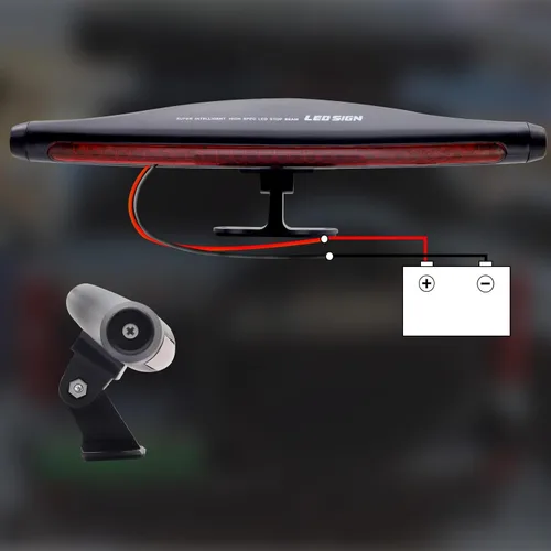 Miniatura 3 de Tercera luz LED de freno, luz trasera central de montaje alto, barra de luz roja universal para remolque, para automóvil, SUV, camión, 28 LED de 12