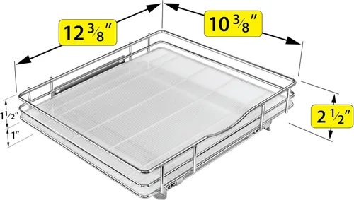 Miniatura 5 de LYNK PROFESSIONAL® Organizador de especias extraíble para armarios de cocina interiores - 12-3/8 pulgadas de ancho - Cajón deslizante - Estante