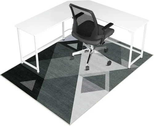 Miniatura 17 de Tapete para silla de oficina para suelo de madera dura y azulejos, 36 x 48 pulgadas, tapete resistente para silla de escritorio para suelos duros