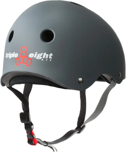 Miniatura 2 de Triple Eight Casco certificado Sweatsaver para patineta, BMX, Roller Derby, patinaje sobre ruedas, patinaje en línea, scooter y bicicleta Carbon