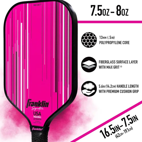 Miniatura 4 de Franklin Sports Paletas Profesionales de Pickleball - Serie Signature Paleta Profesional de Pickleball con Superficie MaxGrit - Paletas de Pro
