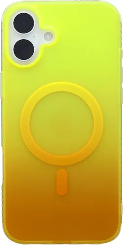 Miniatura 7 de Funda degradada para iPhone 14 Pro - Diseño multicolor degradado naranja y amarillo, resistente a los impactos y con imanes
