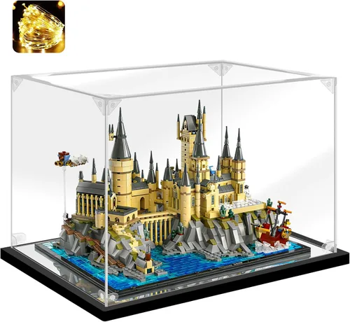 Miniatura 26 de Vitrina acrílica para coleccionables, caja de exhibición para ensamblar para Lego 75300 75304 75349, modelo de casco, caja acrílica transparente