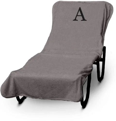 Miniatura 30 de Luxury Hotel & Spa - Funda para Tumbona de Piscina con Monograma, Letras Bordadas en Bloque - Extra Absorbente 100% Algodón Turco - Rizo Suave