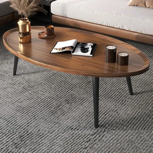 Miniatura 12 de Mesa auxiliar, moderna mesa de centro pequeña con 3 patas, mesa de cóctel de madera, mesa auxiliar de centro retro para sala de estar, fácil Blanco