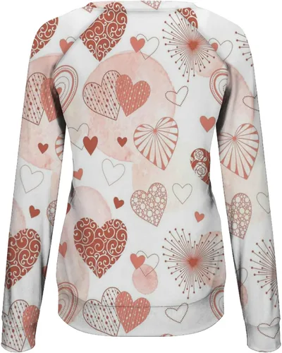 Miniatura 37 de Sudadera de manga larga con estampado de leopardo y corazón para mujer, para el día de San Valentín, sin botones, para niñas, regalos