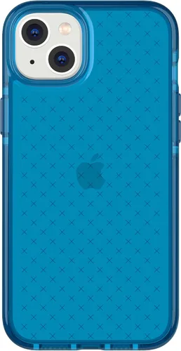 Tech21 iPhone 14 Plus Evo Check - Funda protectora delgada y absorbente de golpes con protección FlexShock de 16 pies contra caídas múltiples y Azul