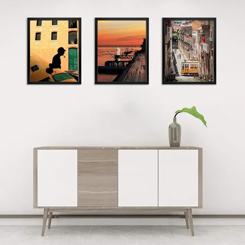 Miniatura 7 de Golden State Art, Portarretratos de pared de 16 x 20 pulgadas con paspartú para mostrar fotos de 11 x 14 pulgadas (negro, paquete de 3)