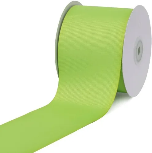 Creative Ideas, Cinta de grogrén sólido de 3 pulgadas, 25 yardas, verde manzana, 25 yardas, GRO3000-556