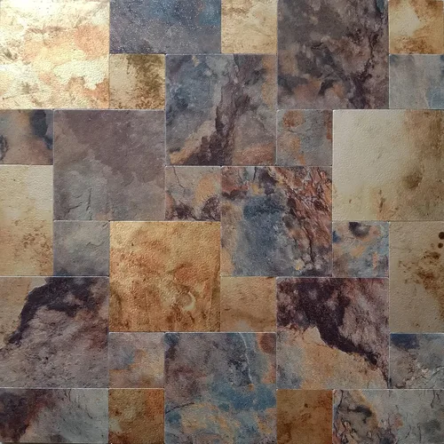 Azulejos adhesivos para despegar y pegar, losetas de piedra para salpicaduras en pared de cocina, adhesivo de mosaico metálico de superficie de PVC