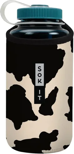 Miniatura 254 de Sok It BotlSok Funda para botella de agua con cubierta de neopreno aislante (Floral abstracto, se ajusta a CamelBak o Nalgene de 12 onzas)