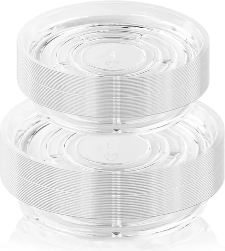 Miniatura 40 de Paquete de 30 platillos transparentes para plantas en interiores (4, 6, 8, 10, 12 pulgadas) platillos para macetas para plantas en maceta, juego