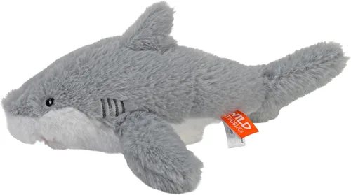 Miniatura 3 de Wild Republic EcoKins Mini Gran Tiburón Blanco Animal de Peluche de 8 pulgadas, Regalos Ecológicos para Niños, Juguete de Peluche, Hecho a Mano
