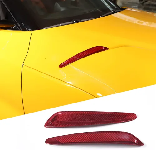 Miniatura 8 de Cubierta de ventilación de aire de fibra de carbono real para capó, compatible con Toyota Supra GR A90 A91 MK5 2019-2025, moldura adhesiva de salida