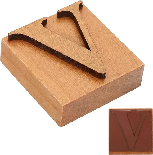 PATIKIL Sellos de letras de goma de madera, juego de sellos de letras del alfabeto vintage, sello de madera para hacer tarjetas, manualidades,