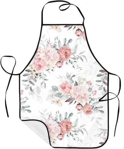 Miniatura 19 de Sigouyinei Delantales para mujeres con bolsillos, delantal para hombres, delantal adecuado para chefs camareros, técnicos de uñas para hornear