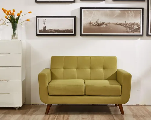 Miniatura 22 de Jenny - Sillón de tela de lino copetudo, cómodo, moderno, tapizado, para sala de lectura, club, bohemio, para sala de estar, dormitorio y espacios