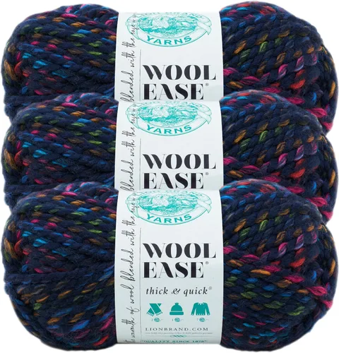 Miniatura 65 de Lion Brand Yarn - Ovillo de lana Wool-Ease Thick & Quick color fuerza aérea