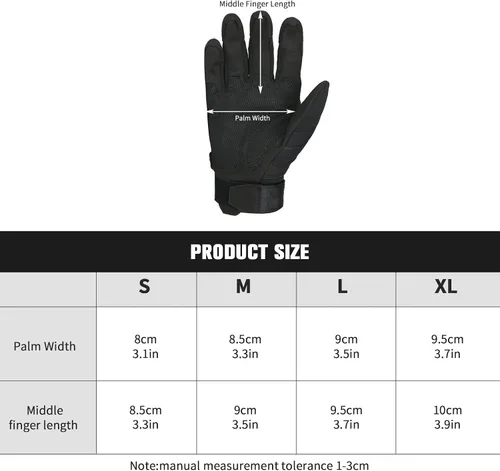 Miniatura 5 de FREE SOLDIER Outdoor Gloves for Men, Motorcycle Gloves for Cycling Hiking Camping Climbing, Airsoft Gloves for Paintball and Shooting
