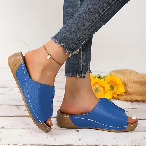 Miniatura 5 de Orthopedic Sandals For Women Dressy Platform Flip Flops Comfortable Walking Orthotic Slippers with Arch Support 2026 Blue