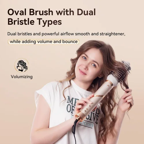Miniatura 4 de 5 en 1 cepillo de aire caliente y secador de pelo, envoltura automática Airstyler con difusor, secador de pelo FlexStyle de alta velocidad de 110000