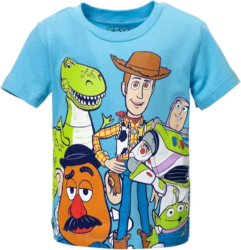 Miniatura 2 de Disney Pixar Cars Mickey Mouse King Toy Story Buzz Lightyear - Conjunto de camiseta gráfica y pantalones cortos de rizo francés